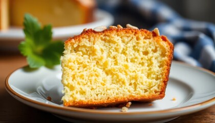 Baking homemade almond cake kitchen food photography cozy atmosphere close-up culinary delight