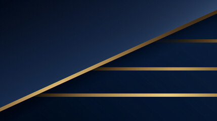 A simple blue and golden lines banner background with seamless gradient, perfect for luxury presentations and festive technology themes.

