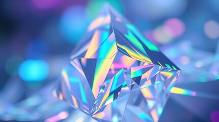 The Holographic Grid: A Digital Rendering of a Textured, Prismatic Surface