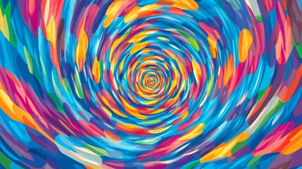 Vibrant Abstract Artwork with Color Burst