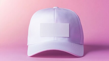 White baseball cap with blank label