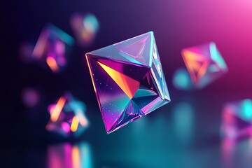 Colorful Geometric Crystal Shapes