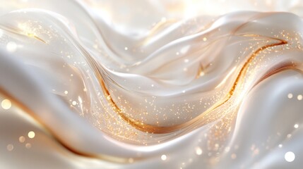 Obraz premium Uplifting abstract shimmering white background digital art artistic environment abstract concept