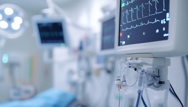 medical equipment in hospital - eeg monitor in hospital room