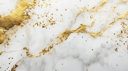 White marble texture with luxury golden accents showcasing premium minimalism and subtle golden dust highlighting elegance and sophistication
