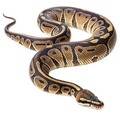 Fototapeta premium Beautiful Ball Python Snake with Striking Pattern