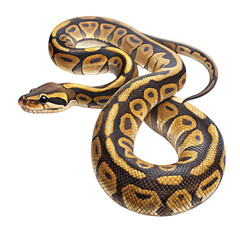 Fototapeta premium Beautiful Ball Python Snake with Striking Pattern