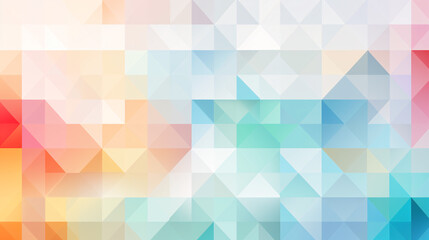 Fototapeta premium A white background featuring a pastel-colored, regular geometric pattern, ideal for presentation displays or creative backgrounds.