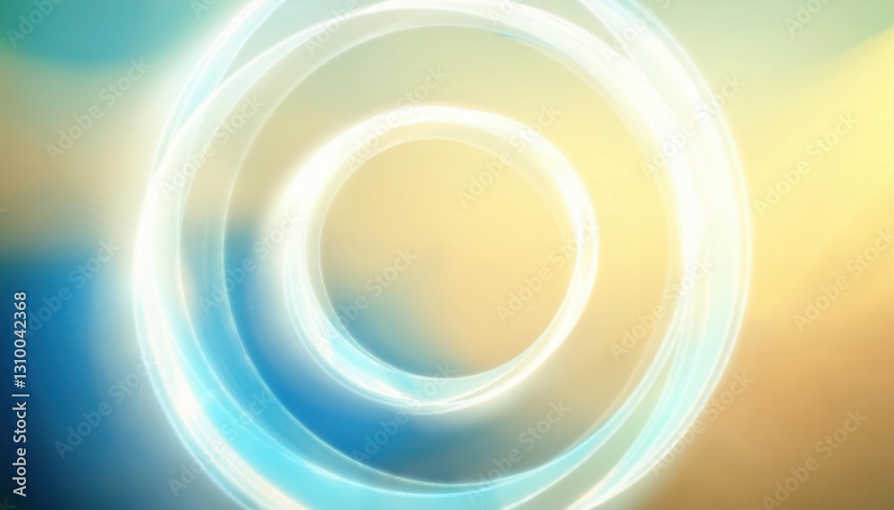 Poster abstract light wave background with soft golden and blue gradients, ideal for technology, innovation