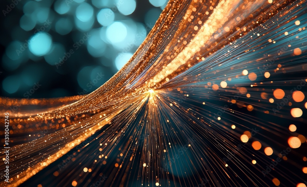 Poster the concept of big data and artificial neural networks is depicted in a futuristic 3d illustration o
