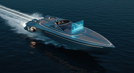 Futuristic Magnetic Speedboat