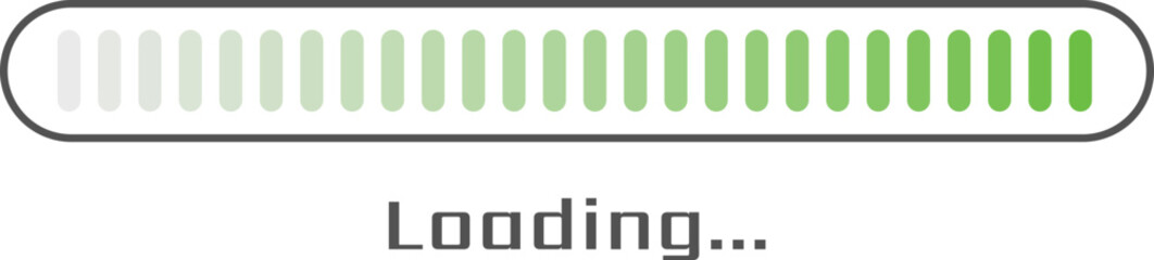 Clean, minimalist loading bar graphic.  Perfect for website design, app interfaces, or presentations to visually represent progress.