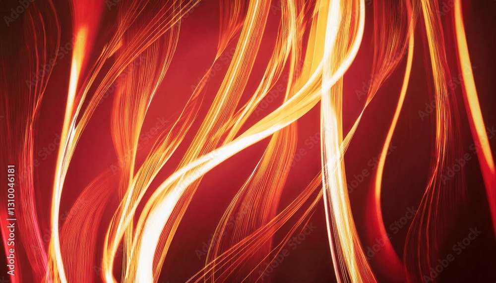 Aufkleber abstract flowing light streaks in warm fiery tones of red and orange, dynamic motion background for digital design and creative projects