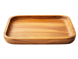 Isolated Wooden Tray