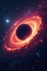 Naklejka premium Massive black hole dominates vibrant star cluster , stars, stellar evolution