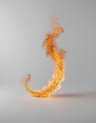A flame-colored torch of fire.