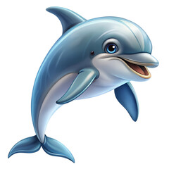 Obraz premium dolphin illustration on transferring background, a beautiful dolphin isolated on transferring background 