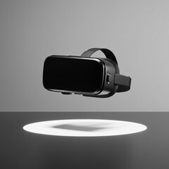 AI-generated floating virtual reality headset with sleek design
