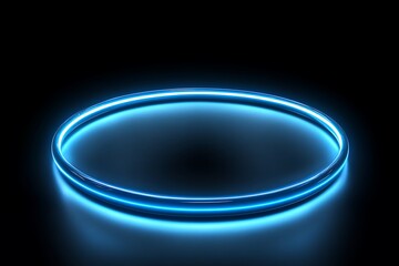 Stunning Blue Neon Circle - Futuristic Design