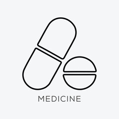 Pill icons. solid style vector.