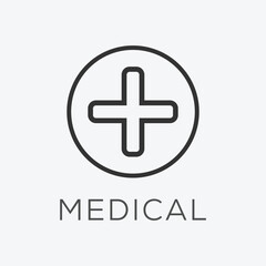 Fototapeta premium medical positive logo design