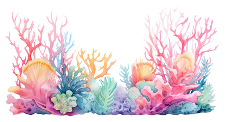 PNG Cute colorful coral reef outdoors nature water. © Rawpixel.com