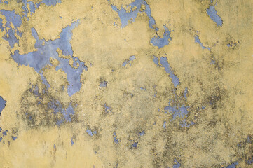 Abstract, detail, pattern of a section of colored peeling paint layers, Wall Background