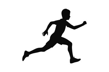 Fototapeta premium Runner in Motion Energetic Silhouette 