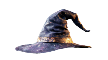 Witch hat on transparent background