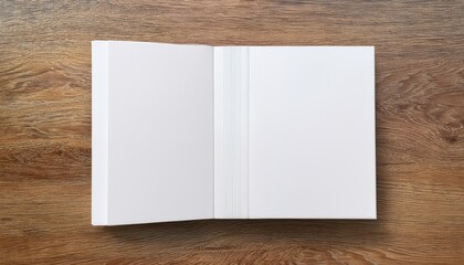 Vintage Book Cover Artistry in Wooden Ambiance A Study of Empty White Pages, Open and Closed Books, and Reversed Perspective on a Rustic Backdrop.