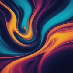 Digital Painting of a Colorful Swirl