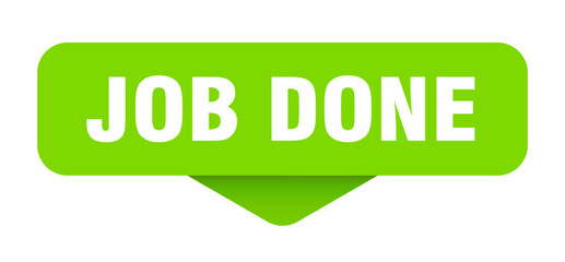 job done sticker. job done sign on transparent background