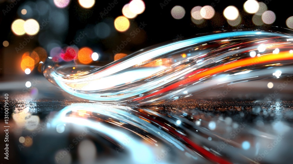 Poster the image is a 3d render of an abstract background that showcases a colorful spectrum, complete with