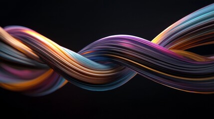 The image is a 3D render of a vibrant, abstract background filled with bright neon rays and glowing lines, creating a unique pink, yellow, and blue wallpaper