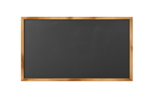 School Blackboard on transparent Background – Classic Education Tool for Teaching, Writing, and Learning in a Classroom Setting, Educational Materials, School, and Classroom Resources. Png cut out.