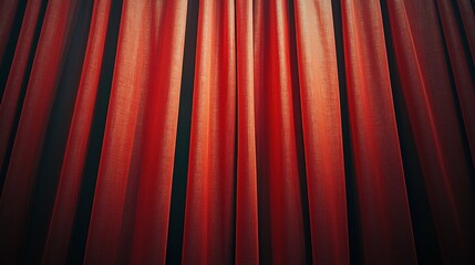 Draped Red Curtain: Texture and Light Play on Fabric