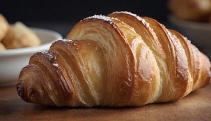 Artisanal Flaky Croissant with Crispy Layers | Homemade Bakery & Breakfast Delight