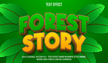 Forest Story 3d editable text effect style