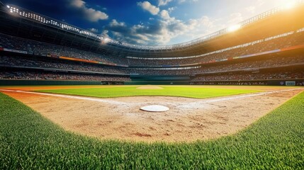 Experience the excitement of a professional baseball grand arena.