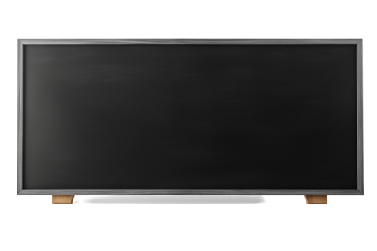 School Blackboard on transparent Background – Classic Education Tool for Teaching, Writing, and Learning in a Classroom Setting, Educational Materials, School, and Classroom Resources. Png cut out.