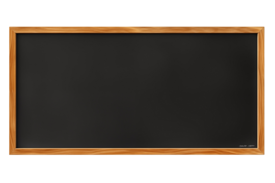 School Blackboard on transparent Background – Classic Education Tool for Teaching, Writing, and Learning in a Classroom Setting, Educational Materials, School, and Classroom Resources. Png cut out.