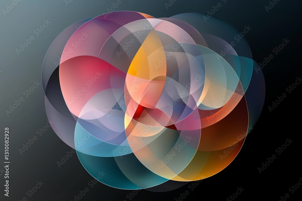 Poster a design template concept for quantum computer technology banners, including gravitational wave visu