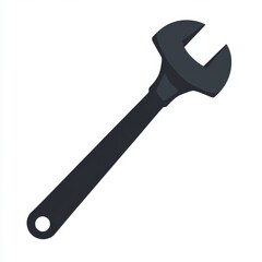 Hammer and wrench image. Flat, modern illustration