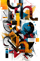 Obraz premium Dynamic Typography Art: The Power and Beauty of Text in Modern Design