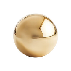 golden sphere isolated on white background