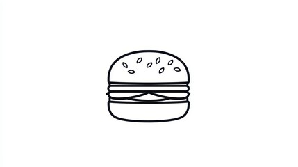 Fototapeta premium A cartoon Easter egg icon, like a cheeseburger with a ribbon, is a fast food illustration