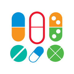 vector illustration of pills