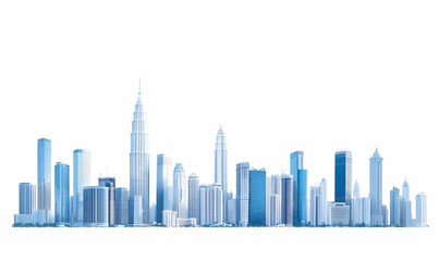 Obraz premium Urban Cityscape Skyline with Modern Buildings and Towers