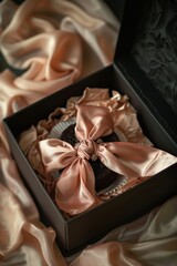 Delicious Plum Cake in Luxury Gift Box with Satin Bow for Special Occasions