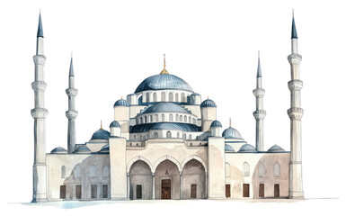 Fototapeta premium PNG The Blue Mosque mosque architecture illustration.